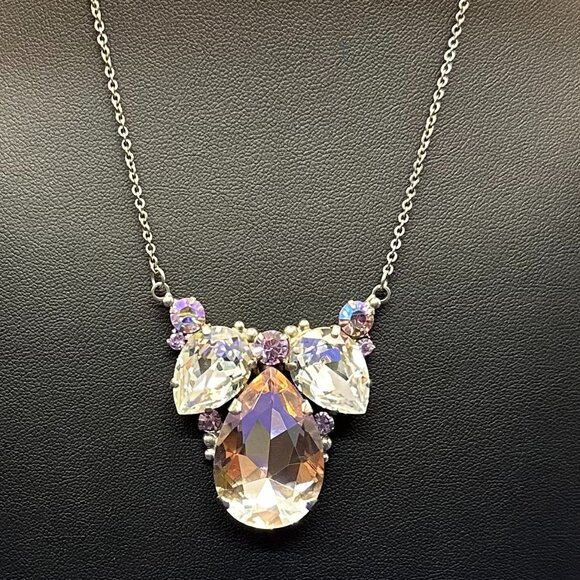 Sorrelli Large Faceted Crystal Necklace - Picture 1 of 10